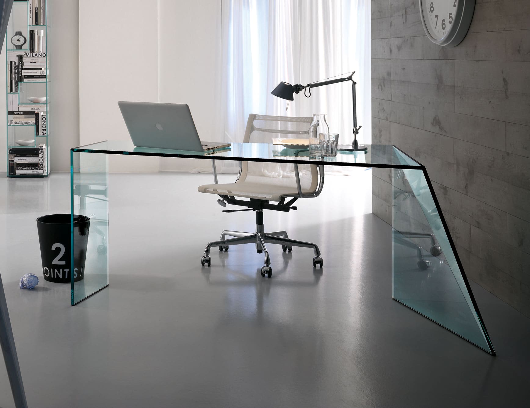 Nella Vetrina Tonelli Penrose Contemporary Italian Designer Glass Desk